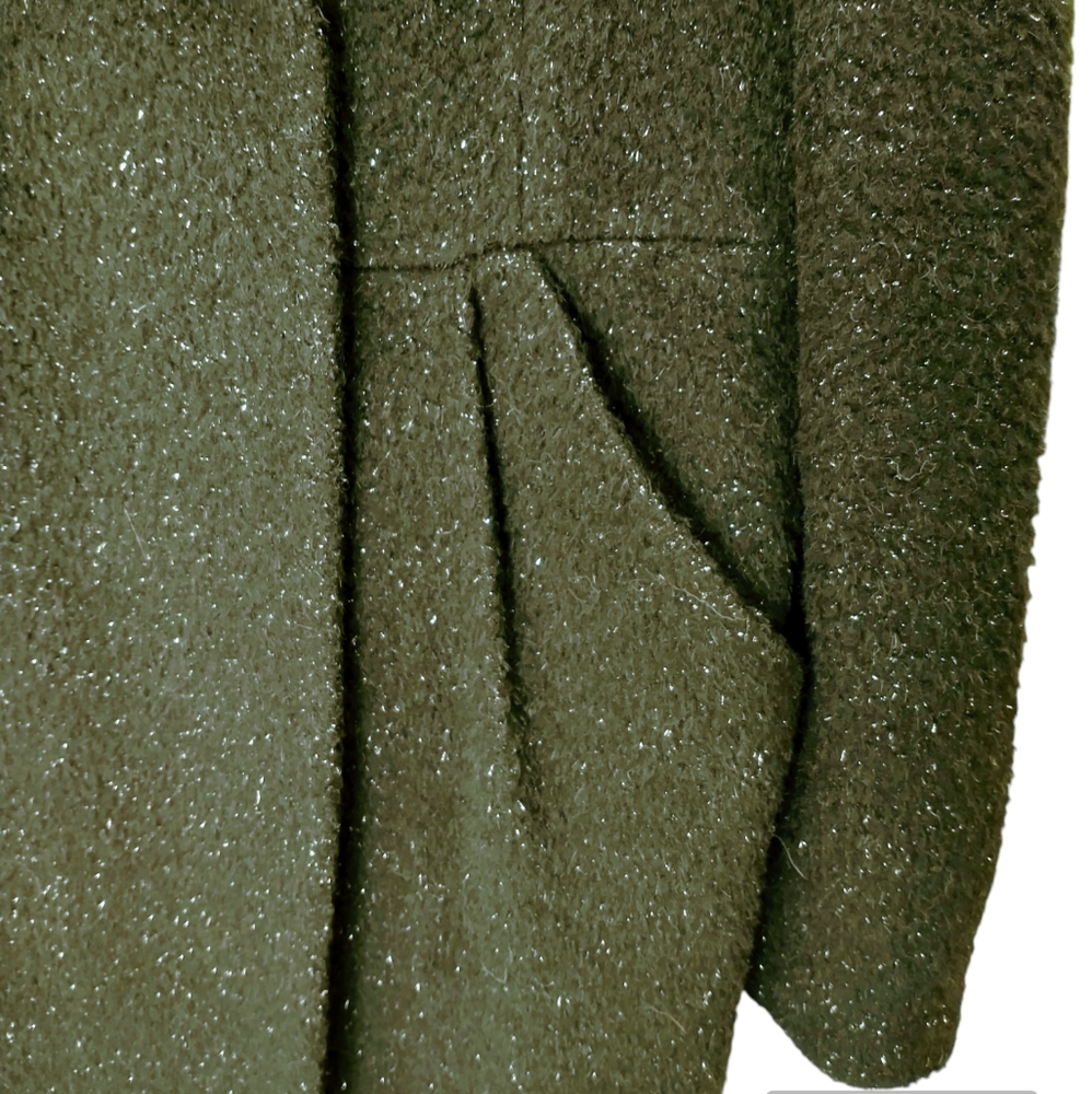 Reasterisk Black Wool, Alpaca/(100% Fox Fur) Women's Coat. Size-66 - Picture 7 of 13